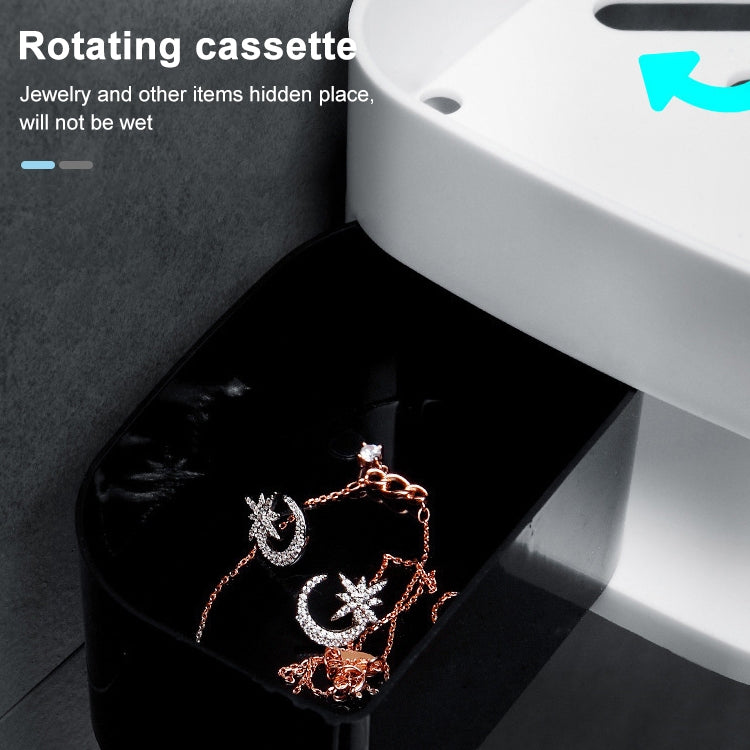 2 Pièces Accessoires de Salle de Bain Étagère de Douche Pivotante Sans Perçage Étagère de Rangement Cuisine sans Perçage