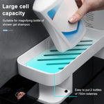 2 Pièces Accessoires de Salle de Bain Étagère de Douche Pivotante Sans Perçage Étagère de Rangement Cuisine sans Perçage