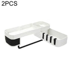 2 Pièces Accessoires de Salle de Bain Étagère de Douche Pivotante Sans Perçage Étagère de Rangement Cuisine sans Perçage