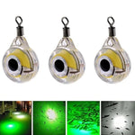 Lampe LED de pêche sous-marine, yeux de poisson, blanche, rouge, bleue, verte