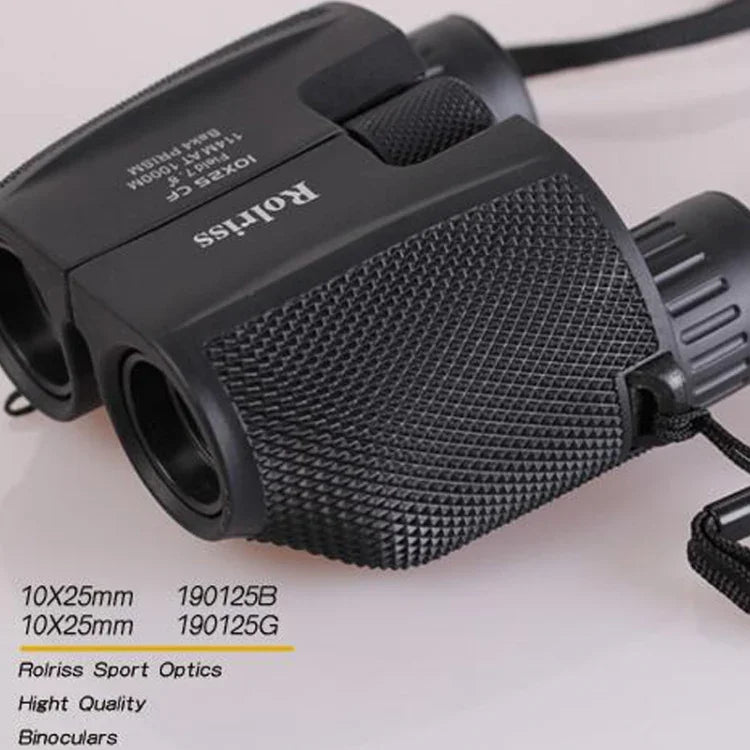 ROLISS 10X25 Outdoor Sports Portable Waterproof Pocket Binocular High Power Telescope, 10X25