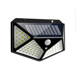 Lampe murale solaire à induction 100 LED pour patio extérieur, éclairage de balcon et jardin réglable, petite lampe de rue, 1 pièce 100 LED, 2 pièces 100 LED