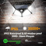 Lampe murale solaire à induction 100 LED pour patio extérieur, éclairage de balcon et jardin réglable, petite lampe de rue, 1 pièce 100 LED, 2 pièces 100 LED
