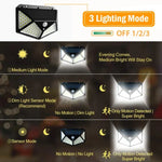 Lampe murale solaire à induction 100 LED pour patio extérieur, éclairage de balcon et jardin réglable, petite lampe de rue, 1 pièce 100 LED, 2 pièces 100 LED