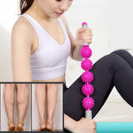 Bâton de massage musculaire à 5 balles, rouleau de yoga hérisson relaxant