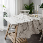 Nappe motif marbre minimaliste nappe en coton et lin anti-poussière pour armoire, 60x60cm, 90x90cm, 100x140cm, 140x140cm, 140x160cm, 140x180cm, 140x200cm, 140x220cm, 140x250cm, 140x260cm, 140x300cm