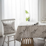 Nappe motif marbre minimaliste nappe en coton et lin anti-poussière pour armoire, 60x60cm, 90x90cm, 100x140cm, 140x140cm, 140x160cm, 140x180cm, 140x200cm, 140x220cm, 140x250cm, 140x260cm, 140x300cm