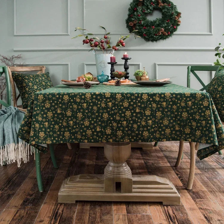 Nappe de fête de Noël en lin et coton nappe rectangulaire bronzage nappe de table à manger, 100x140cm, 140x140cm, 140x160cm, 140x180cm, 140x200cm, 140x220cm, 140x240cm, 140x260cm, 140x300cm, 90x90cm