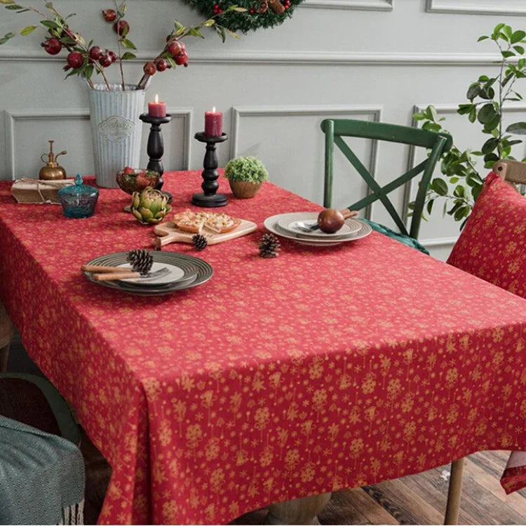 Nappe de fête de Noël en lin et coton nappe rectangulaire bronzage nappe de table à manger, 100x140cm, 140x140cm, 140x160cm, 140x180cm, 140x200cm, 140x220cm, 140x240cm, 140x260cm, 140x300cm, 90x90cm
