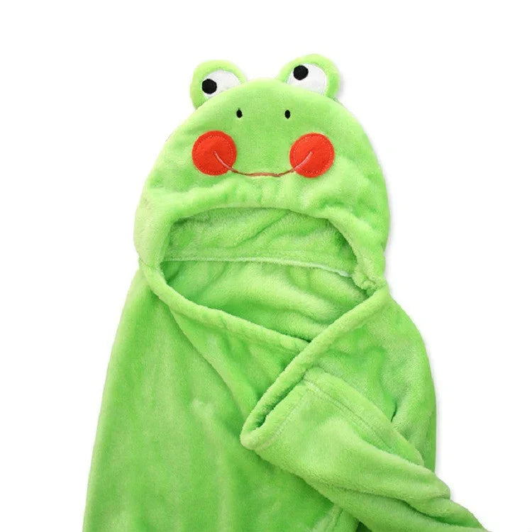 Serviette de bain cape à capuche en forme d'animal pour bébé, 100 × 75 cm