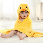 Serviette de bain cape à capuche en forme d'animal pour bébé, 100 × 75 cm