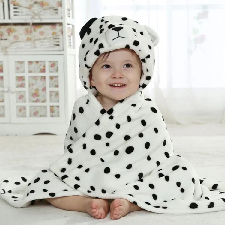 Serviette de bain cape à capuche en forme d'animal pour bébé, 100 × 75 cm