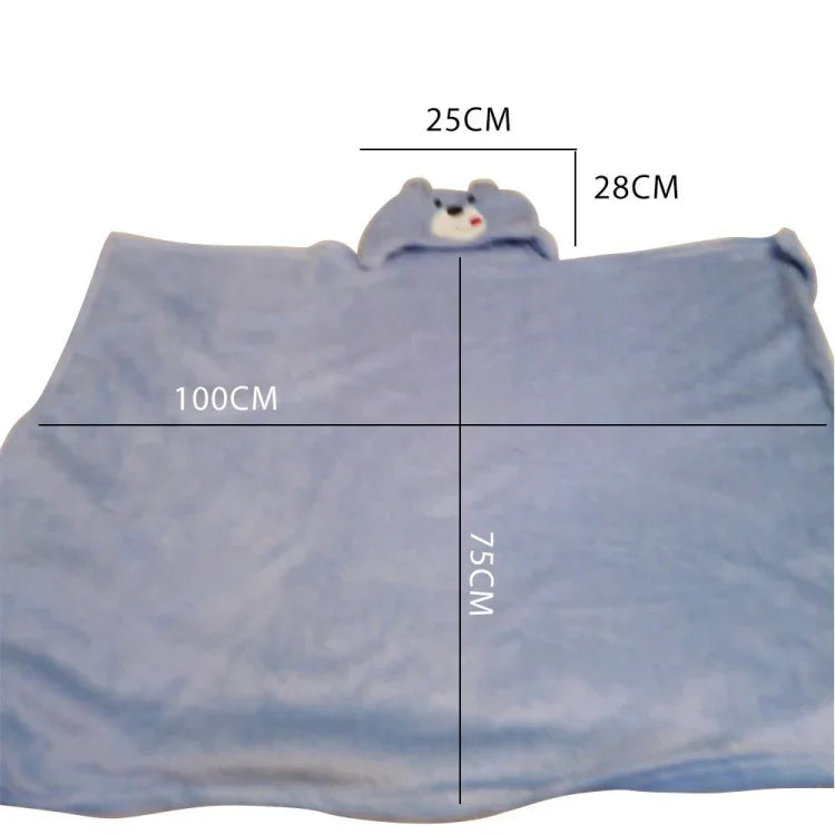 Serviette de bain cape à capuche en forme d'animal pour bébé, 100 × 75 cm