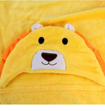 Serviette de bain cape à capuche en forme d'animal pour bébé, 100 × 75 cm