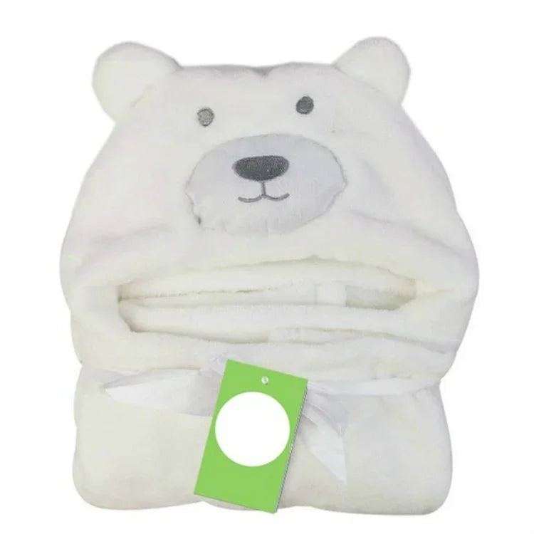 Serviette de bain cape à capuche en forme d'animal pour bébé, 100 × 75 cm