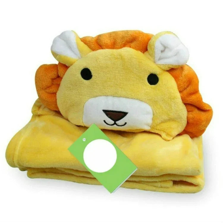 Serviette de bain cape à capuche en forme d'animal pour bébé, 100 × 75 cm