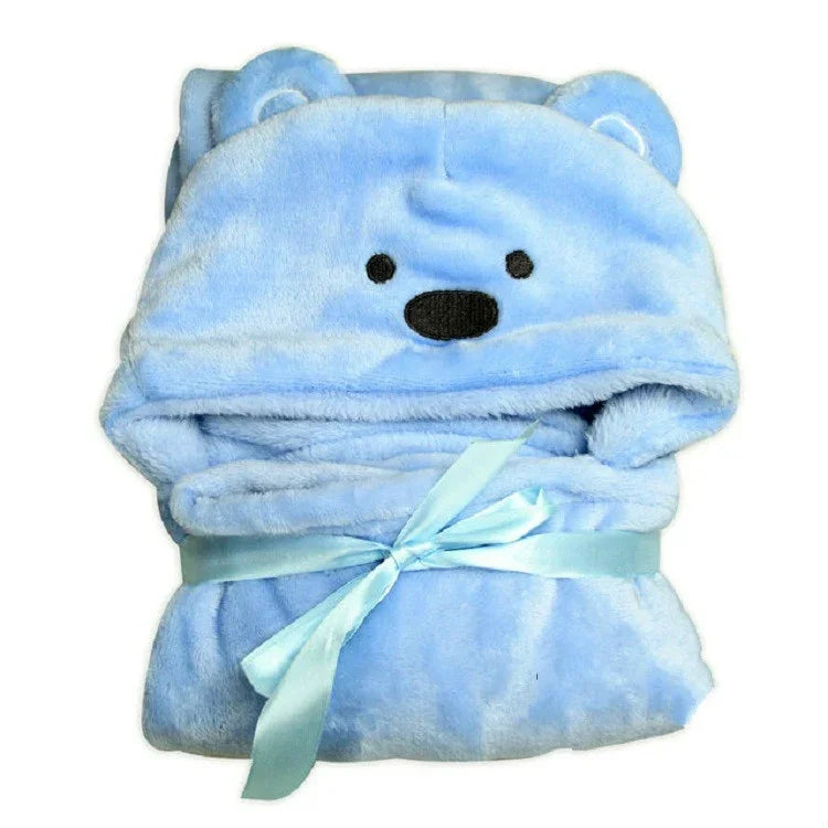 Serviette de bain cape à capuche en forme d'animal pour bébé, 100 × 75 cm