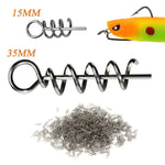 20 en 1 Luya Accessoires Goupille à ressort pour goupille de verrouillage Leurre Souple, 3.5CM 50 PCS