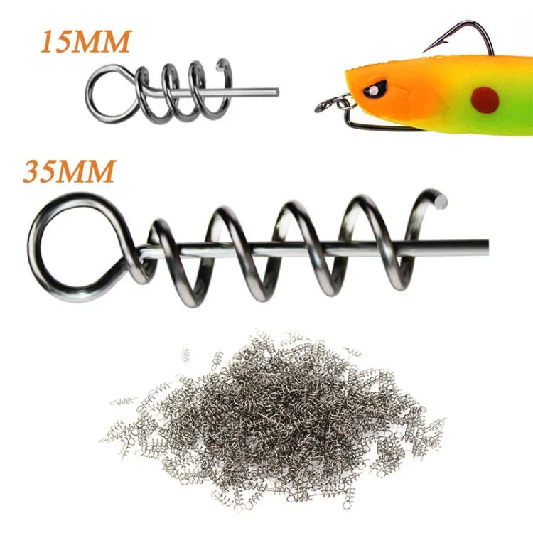 20 en 1 Luya Accessoires Goupille à ressort pour goupille de verrouillage Leurre Souple, 3.5CM 50 PCS