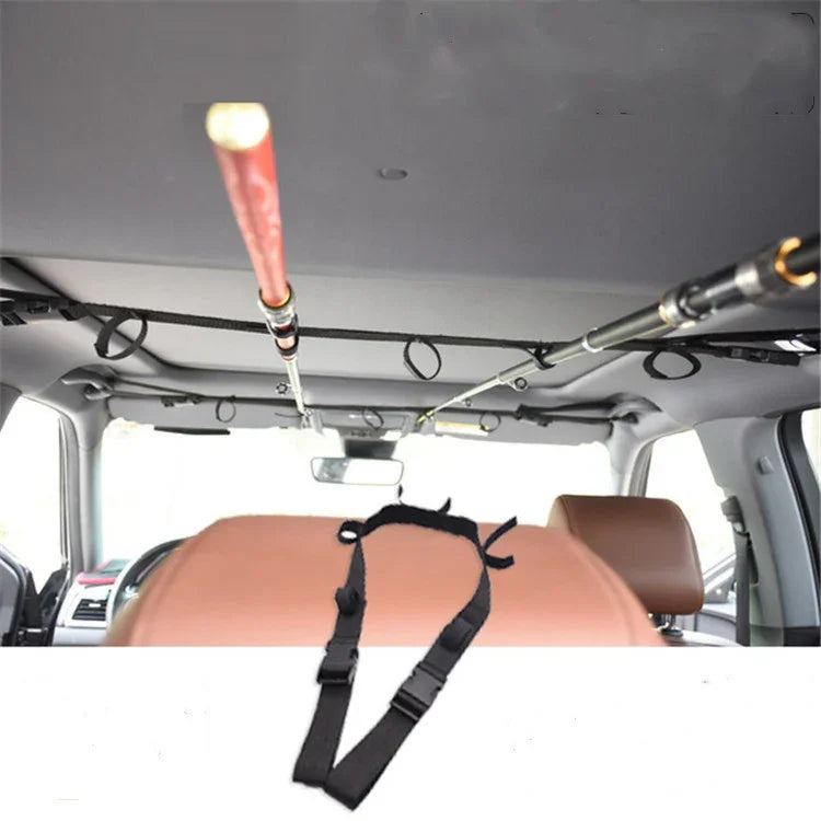 Luya Support de Canne à Pêche pour Voiture Sangle de Toit pour Canne à Pêche Support de Canne à Pêche pour Voiture