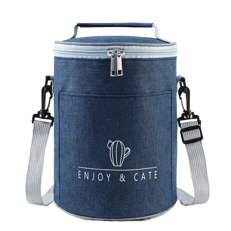 Sac à déjeuner rond, boîte à lunch isotherme pliable et portable, L, M