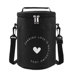 Sac à déjeuner rond, boîte à lunch isotherme pliable et portable, L, M