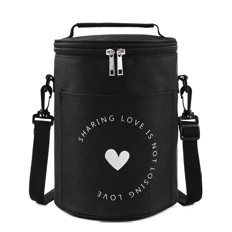 Sac à déjeuner rond, boîte à lunch isotherme pliable et portable, L, M