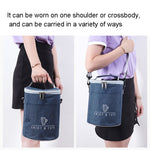 Sac à déjeuner rond, boîte à lunch isotherme pliable et portable, L, M