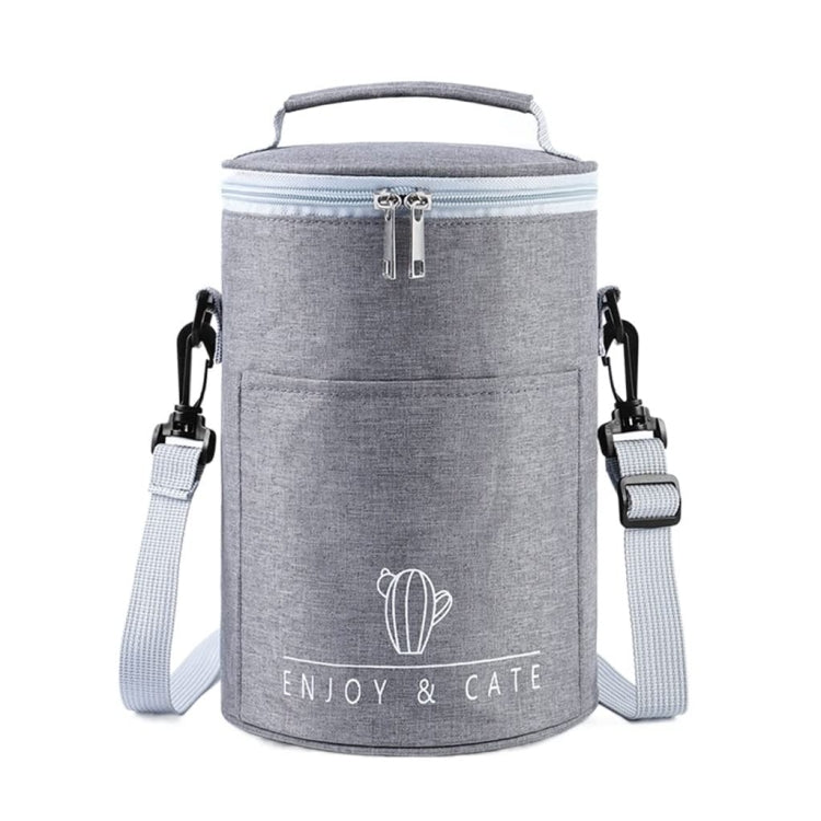 Sac à déjeuner rond, boîte à lunch isotherme pliable et portable, L, M