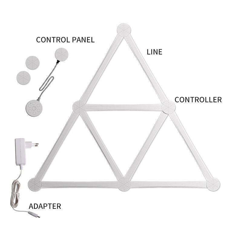JSK-P22 Lumière Mosaïque Intelligente RGB, Lumière Rythmique Compatible Amazon Alexa / Google Assistant / DuerOS, Prise US, Prise EU, Prise UK