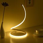 Lampe de table LED spirale, éclairage décoratif pour salon ou chambre à coucher, lampe de chevet, prise EU, prise US, prise UK, prise AU, sans prise.