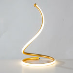 Lampe de table LED spirale, éclairage décoratif pour salon ou chambre à coucher, lampe de chevet, prise EU, prise US, prise UK, prise AU, sans prise.