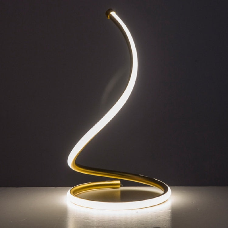 Lampe de table LED spirale, éclairage décoratif pour salon ou chambre à coucher, lampe de chevet, prise EU, prise US, prise UK, prise AU, sans prise.