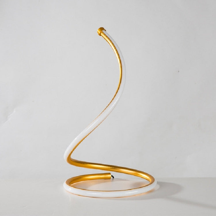 Lampe de table LED spirale, éclairage décoratif pour salon ou chambre à coucher, lampe de chevet, prise EU, prise US, prise UK, prise AU, sans prise.