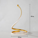 Lampe de table LED spirale, éclairage décoratif pour salon ou chambre à coucher, lampe de chevet, prise EU, prise US, prise UK, prise AU, sans prise.