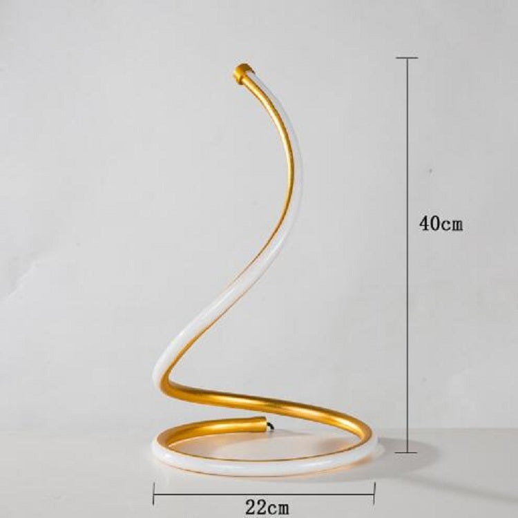Lampe de table LED spirale, éclairage décoratif pour salon ou chambre à coucher, lampe de chevet, prise EU, prise US, prise UK, prise AU, sans prise.