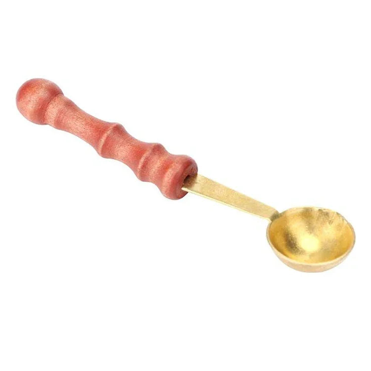 Cuillère à sceller rétro pour cire à cacheter Cuillère en bois dédiée à la fonte de la cire, cuillère doseuse