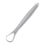 Grattoir à langue en acier inoxydable pour nettoyage buccal, 14,6 × 2,4 cm