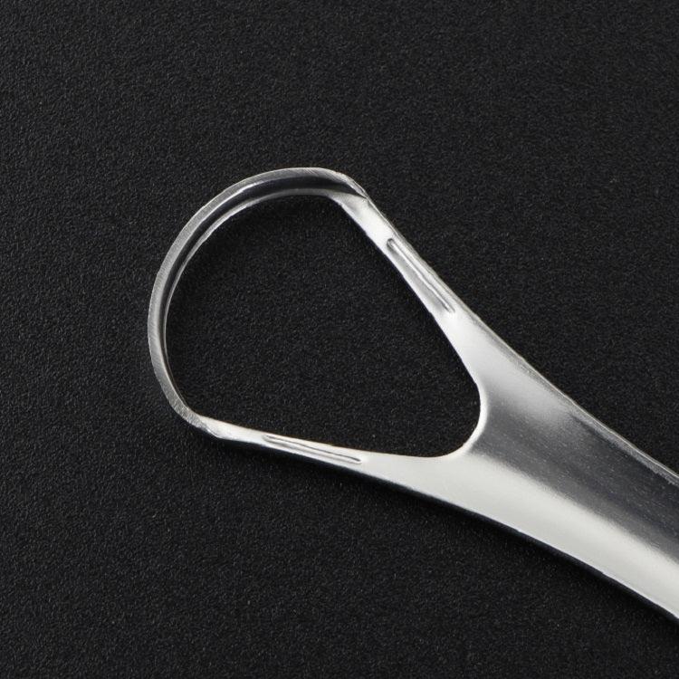 Grattoir à langue en acier inoxydable pour nettoyage buccal, 14,6 × 2,4 cm