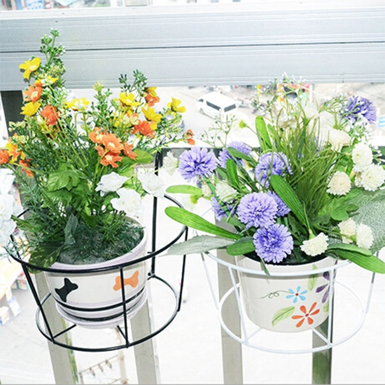 Support de fleurs métallique rond pour balcon Clôture Support mural en fer forgé pour pot de fleurs, S, M, L, XL