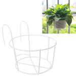 Support de fleurs métallique rond pour balcon Clôture Support mural en fer forgé pour pot de fleurs, S, M, L, XL