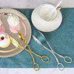 Pince à gâteau, fruits, dessert et salade en alliage de zinc rétro, Pince à gâteau et fruits carrée argentée, Pince à gâteau et fruits ronde argentée, Pince à gâteau et fruits ronde dorée