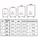 Housse de protection de valise de voyage anti-poussière et anti-rayures, manchon élastique, Taille S 19 à 21 pouces, Taille M 22 à 24 pouces, Taille L 26 à 28 pouces, Taille XL 29 à 32 pouces