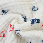 Lot de 2 serviettes de salive en gaze de coton à 6 couches, tissu seersucker médical, petite écharpe carrée
