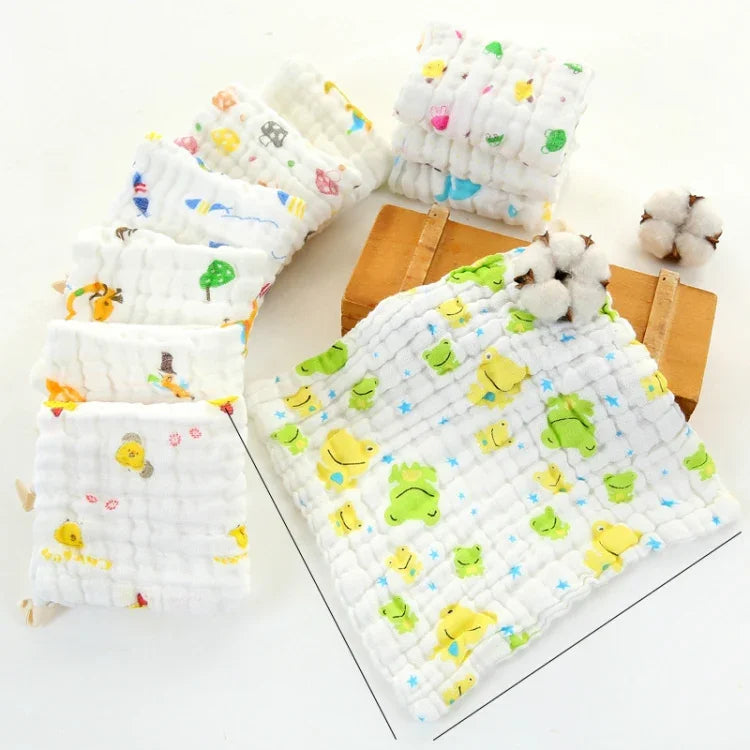 Lot de 2 serviettes de salive en gaze de coton à 6 couches, tissu seersucker médical, petite écharpe carrée