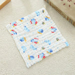 Lot de 2 serviettes de salive en gaze de coton à 6 couches, tissu seersucker médical, petite écharpe carrée