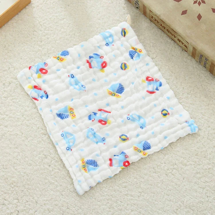 Lot de 2 serviettes de salive en gaze de coton à 6 couches, tissu seersucker médical, petite écharpe carrée