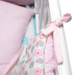 Tour de lit de bébé anti-collision en coton brodé motif lapin, 30 x 30 cm