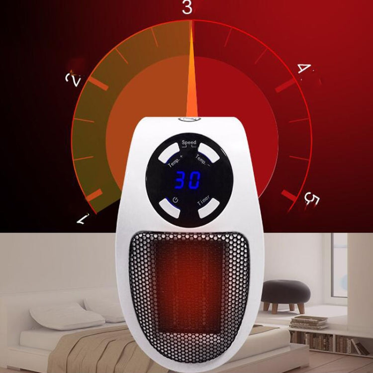 Mini radiateur électrique à brancher avec écran LCD pour bureau et maison, chauffe-pieds, avec télécommande UE, avec télécommande US 110 V, avec télécommande UK, sans télécommande UE, sans télécommande US 110 V, sans télécommande UK