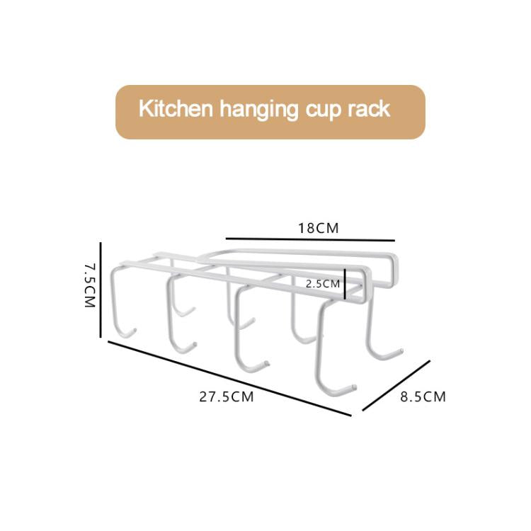 Support de tasse de séparation sans clou suspendu, égouttoir de rangement de cuisine créatif, 8 crochets